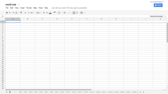 Google spreadsheet